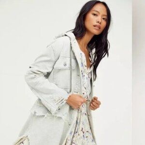 Free People We The Free Okinawa Denim Duster Jacket Long Length Size XS